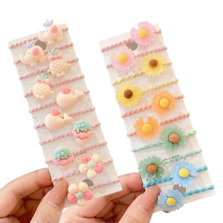 20 stk små elastiske hårstrikker for jenter, små hårstrikker for barn, flerfargede elastiske hestehaleholdere