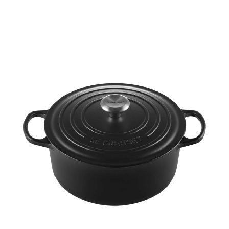 Le Creuset Rund Gryta Matte Black 5,3L Grytor Unisex Svart 26 CM