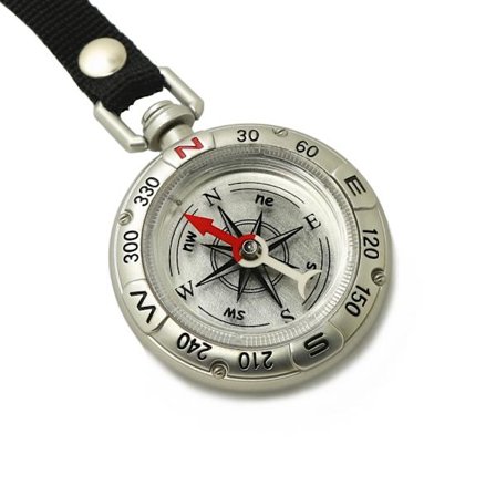 Anmeldelser Mini Vandtæt Stødsikker Kompas med Nøglering, Emergen