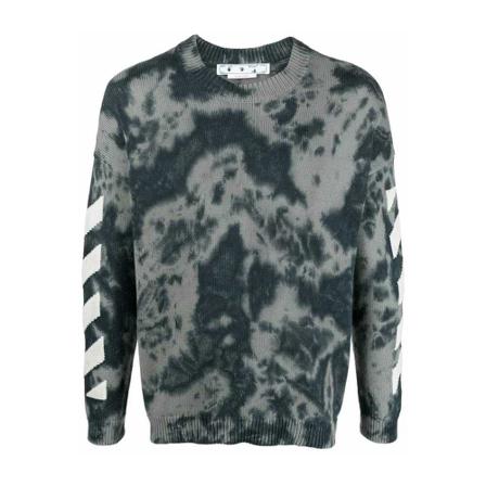 Off White, Knitwear Grijs, Heren, Maat:M,polyester