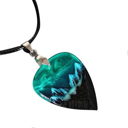 Norrsken Gitarrplock Halsband för Gitarrälskare Trendigt Halskedje Smycke Present