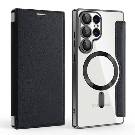 Puhelinkotelo Samsung Galaxy 26 PLUS -puhelimelle, yhteensopiva Galaxy 26 PLUS -puhelimen kanssa, valmistettu RFID-suojatusta, varkaudenesto-nahasta