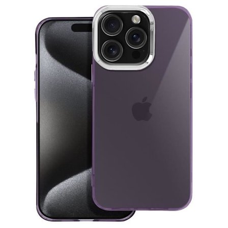 Fodral till iPhone 16 Pro Soft Design Rökt Kamera Contour Metallic Lila
