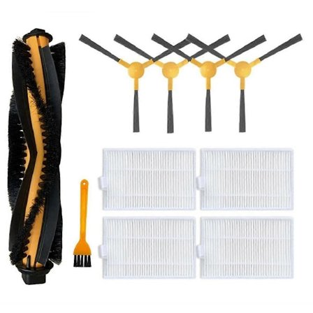 Ersättnings Huvudsidoborste Hepa Filter Mopp Trasa för FL022 Dammsugartillbehör