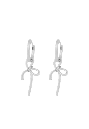 SNÖ of Sweden Ribbon Small Pendant Ear Örhängen Dam Silver ONESIZE