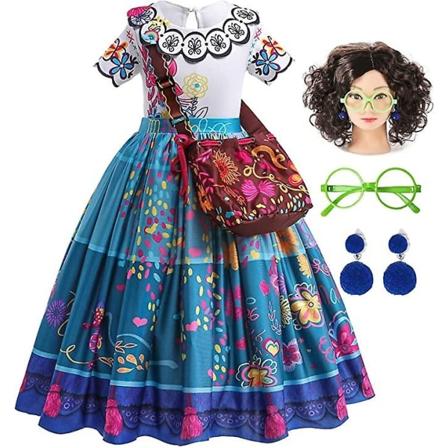 Mirabel Dress Costume Cosplay julegave til piger 110(105-115CM)