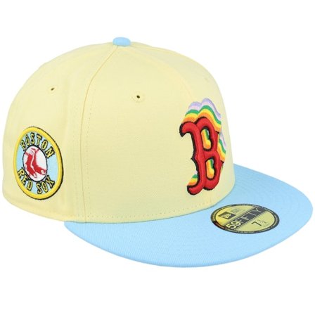 New Era - Amarillo fitted Gorra - Boston Red Sox Transmission 59FIFTY Yellow/Blue Fitted @ Hatstore