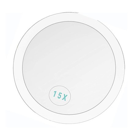 15x Forstørringsmakeup Spejl med Sugkopper Glas Spejl