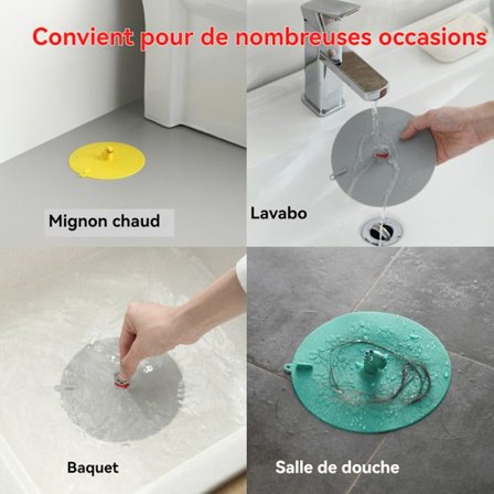 Silikon Lukt-Tett Avløpsdeksel, Universell Avløpsstopper for Vask, Servant, Badekar, Vanntett, Sett med 2 (15cm)
