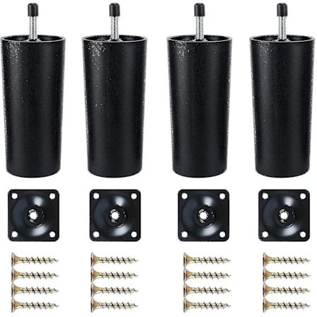 Sofa Ben i Plast, 4-pak Erstatningsben til Sofa Møbelben med Monteringsplader—yux