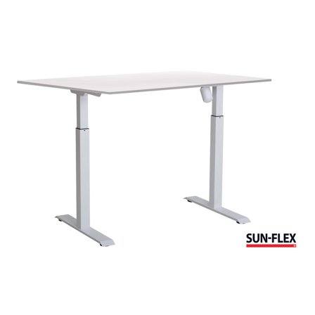 SUN-FLEX Bord II höj/sänk 140x80 vit/vit - Lyreco - Kontorsmöbler och inredning - Bord och hurtsar - Skrivbord - Höj/sänkbar