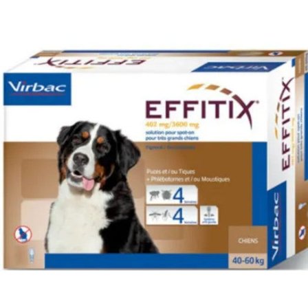 Effitix Spot-On Soluzione 24 Pipette 6,60ml 402mg + 3600mg Cani