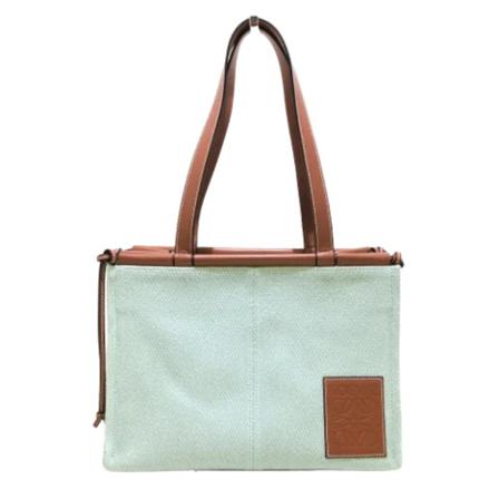 Loewe Pre-owned, Pre-owned Cotton shoulder-bags Groen, Dames, Maat:ONE Size,leather