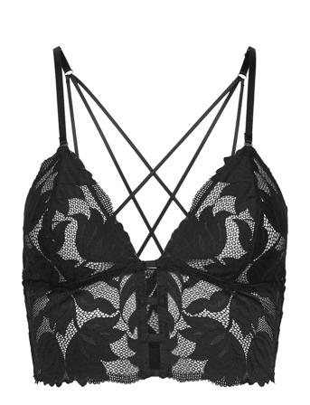 Bra Flora Lace Bralette Lingerie Bras & Tops Soft Bras Svart Lindex