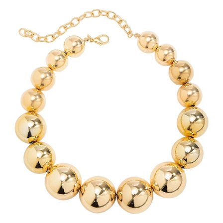 Överdrivet Pärlboll Choker Halsband För Kvinnor