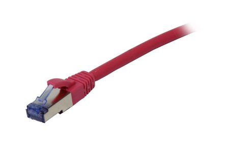 SYNERGY Patchkabel RJ45, CAT6A 500Mhz, 1,0m, pink, S-STP(S/FTP), Komponent getestet, AWG26, Synergy 21