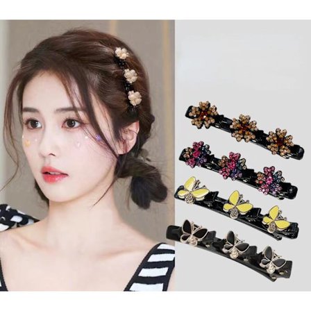 10 Doble Lag Flettet Hårklemme Fiksert Hårklemme Dame, ZQKLA