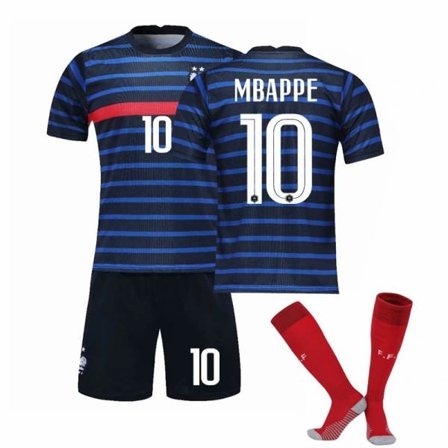 Mbappe #10 Hjemmebanetrøje 22-23 Frankrig Fodbold T-shirts Trøjesæt