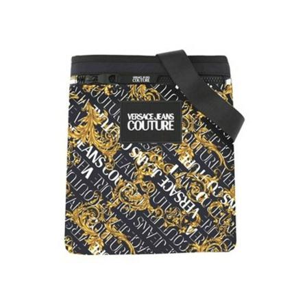 Versace Jeans Couture, Shoulder Bag with Logo Zwart, Heren, Maat:ONE Size