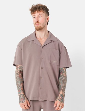 SIXTH JUNE Crepe Fabric Ss Shirt - Brown - XL