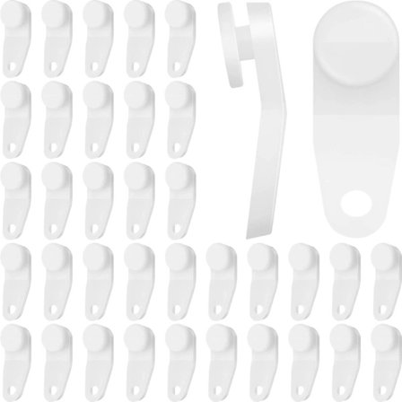 /EA/100 Stycken Gardinstång Glidare Ersättning Vita Plast Snäpp-in Glidare Fönster Dörr Duschdraperi Tillbehör