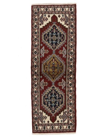 Perzisch Ardebil Vloerkleed 70X195 Tapijtloper Zwart/Bruin (Wol, Perzië/Iran)