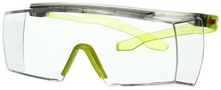 3M Secure fit 3700 Skyddsglasögon Limegrön skalm, klar lins, Ögon- & ansiktsskydd