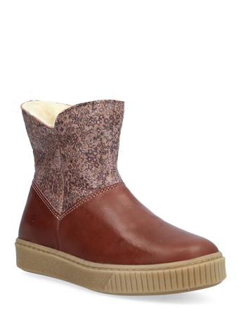 Lesley Zip Tex Bootie Vinterstøvletter Pull On Brun Wheat
