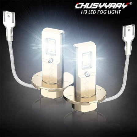 H3 LED-sumuvalokytkinpaketti Superkirkas Valkoinen DRL-lamppu 6000K