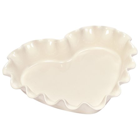 Emile henry Hjerte paiform 1,5 liter, cream