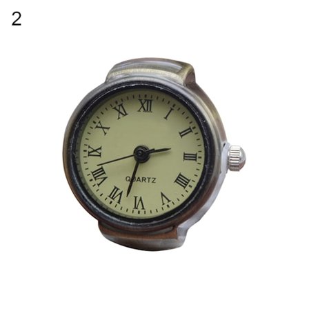 Fingerklocka Exklusiv Vintage Stil Rund Form Kvarts Analog Finger Ring Klocka För Dagligt Bruk