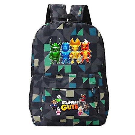 Stumble Guys-ryggsekk for barn med trykk, skolesekk, laptop-veske, gaver
