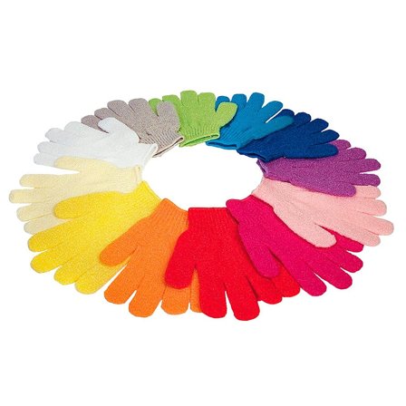 Croll & Denecke Peelinghandske Assorterede farver 2 stk., Skincare, Kropspleje, Scrub