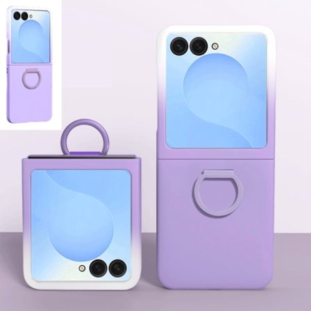 Samsung Z Flip7 Beskyttelsesdeksel, Sammenleggbar Skjerm Telefondeksel, Gradient Lilla