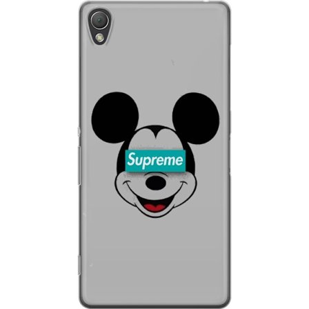 Kompatibel Mobilcover til Sony Xperia Z3 Mickey Mouse ansigt med Supreme logo streetwear inspireret popkunst design perfekt til fans af mode, kultur o