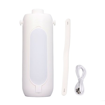 Taitettava retkeilyvalaisin, USB-ladattava 10000 mAh himmennettävä ripustettava kahvallinen telttavalaisin, valkoinen
