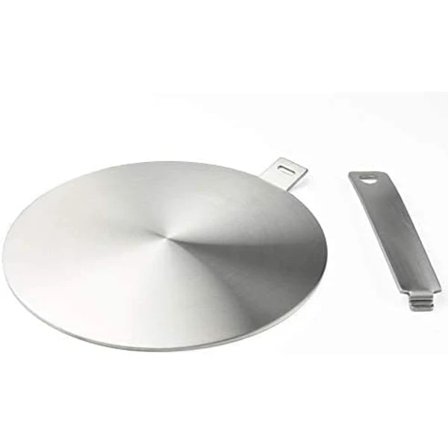 Induktioadapteri, Muunnoslevy induktioliedelle, Lämmönjakolevy irrotettavalla kahvalla ja pohjalla 20cm