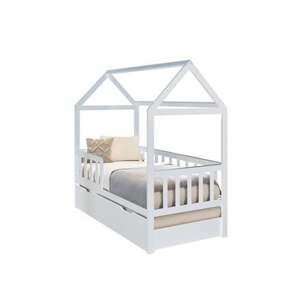 Viking Choice Hussäng - Barnsäng 160X80 Cm - Med Sänglåda Och Gästsäng - Vit - Litenleker