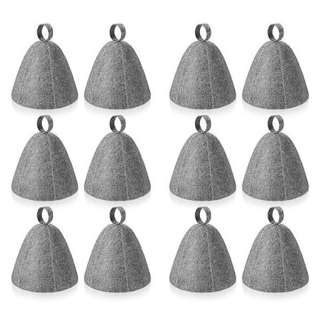 Filthatter for badstue, badehetter, hodeplagg, absorberende badstuehatt for badstue, dusj, bad, dampbadstue 12 stk