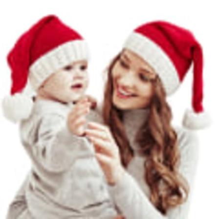 Julemandshue Unisex Baby Voksen Fastelavnskostume Vinterkostume Hattilbehør Børn