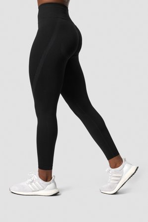 ICANIWILL - Impact Seamless V-shape Tights Black - Træningstights - Damer - Træningstøj fra ICIW