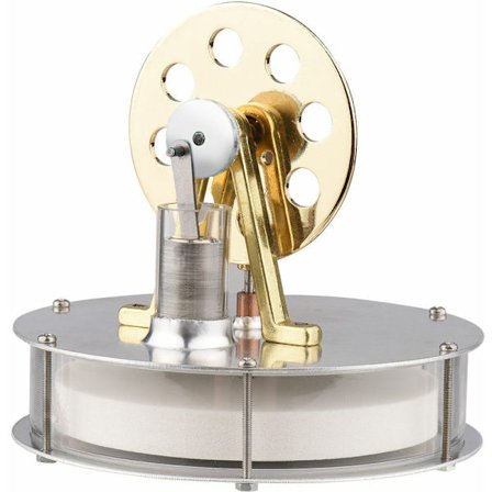 Stirlingmotor med låg temperatur, monterad elgenerator, värmeexperiment fysikgeneratormodell