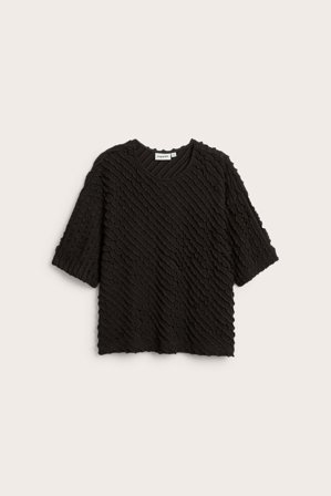 Kappahl | Strukturalny top | Czarne