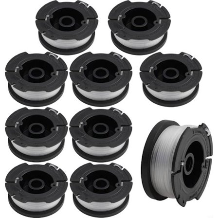 10 st Trimmerspolelinjer, AF-100 Gräsklipparspole Ersättningsspolar Kompatibla med Black+Decker AF-100