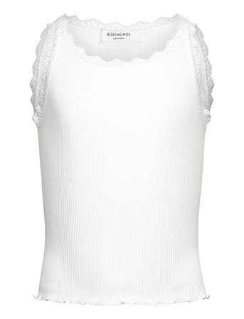 Rosemunde Kids Rkbalta Modal Sl Short Lace Top - White - 152