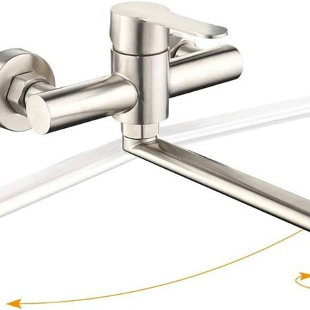 Homelody veggmontert kjøkkenbatteri med 2 vannstråleuttak KLB