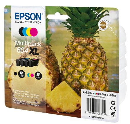 Epson 604XL Multipack - 4-pack - XL - svart, gul, cyan, magenta - original - blekkpatron