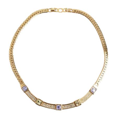 Dior Vintage Pre-ownedMetalnecklaces , Geel , Dames , Maat: ONE Size Vintage Sieraden