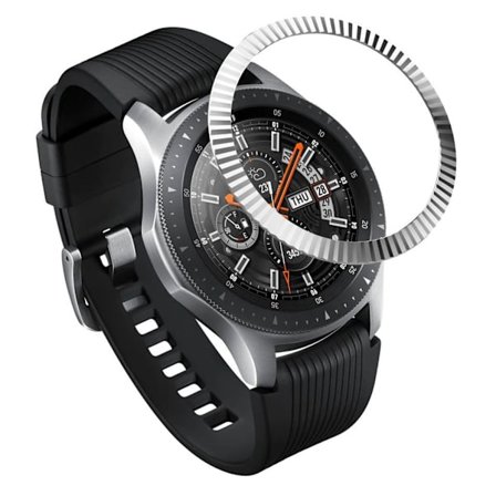 Samsung Galaxy Watch (46mm) med ram i rostfritt stål - Silver