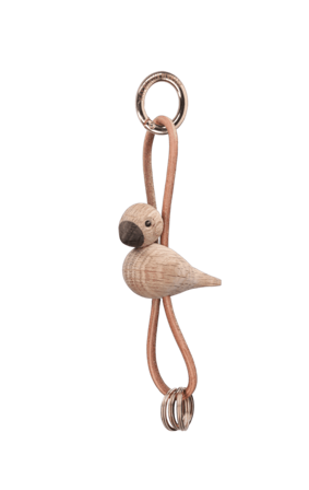 Kay Bojesen Nøkkelring Fugl natur/eik